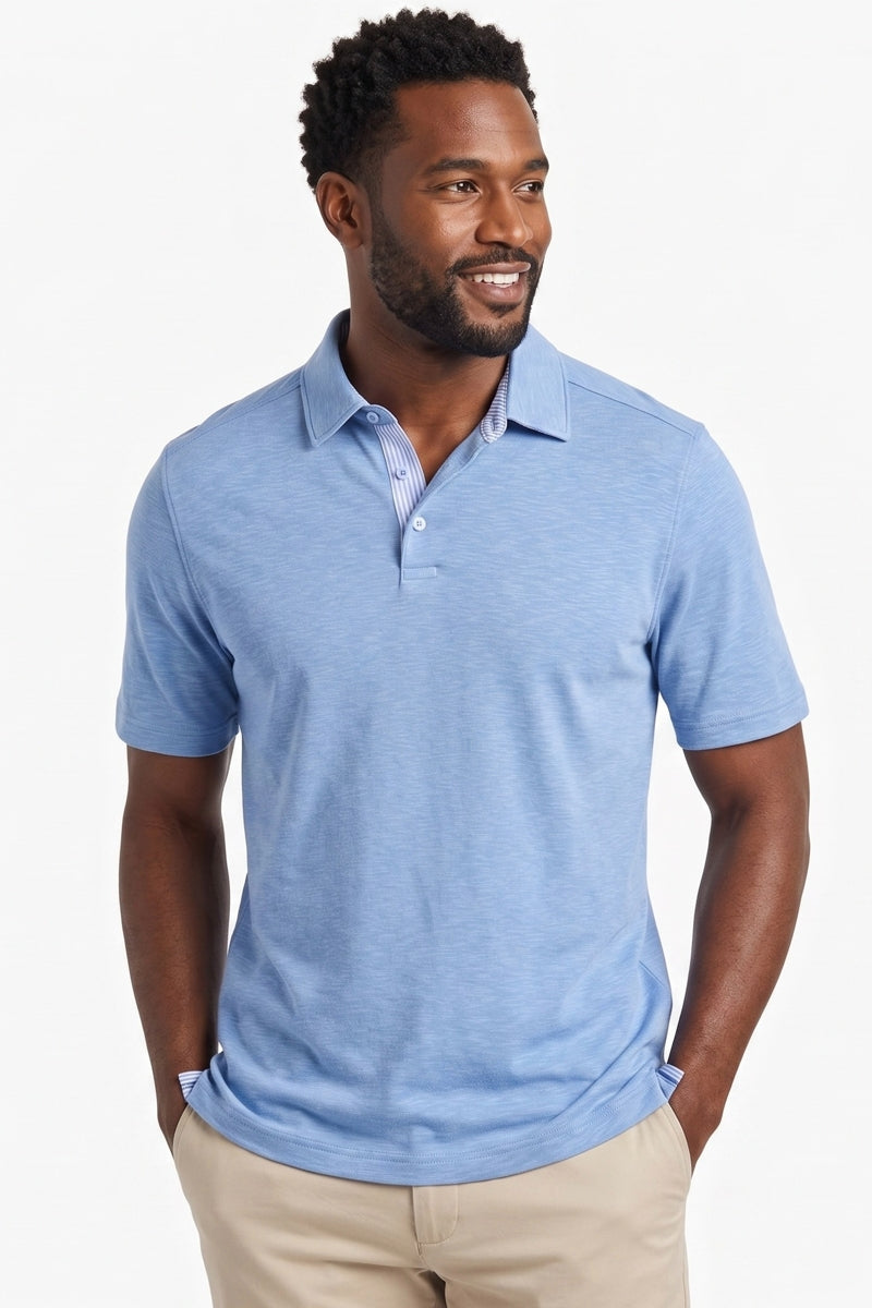 Wholesale,Nicoby Age of Wisdom, Nicoby Age of Wisdom Baby Blue Polynosic Slub Polo, Blue, Extra Large-48-TagXL