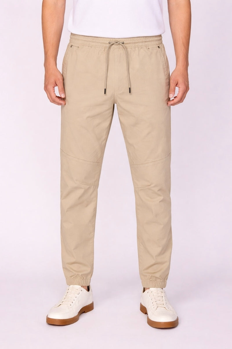 Wholesale,Projek Raw, Projek Raw Beige Drawstring Pull On Bungee Jogger, Tan, 38W-31L-TagXL