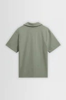 Wholesale,Wax London, Wax London Dark Green Textured Organic Cotton Polo, Green, Medium-43-TagMLarge-45-TagLExtra Large-47-TagXL