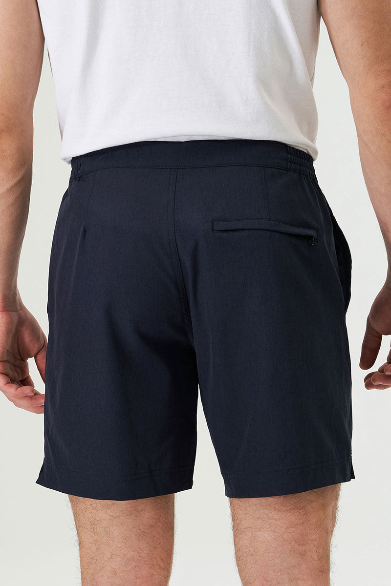 Eubi Navy Blue Packable Hybrid 8" Shorts