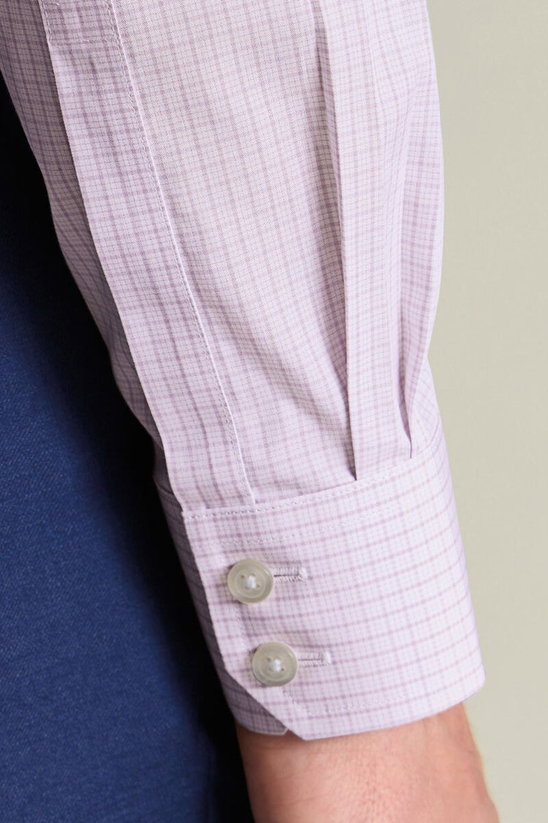 Wholesale,Charles Tyrwhitt, Charles Tyrwhitt Lilac Stretch Poplin Check Shirt, Purple, Small-40-Tag15Medium-44-Tag16Extra Large-48-Tag17