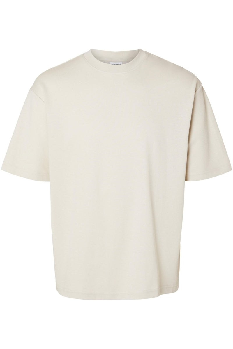 Wholesale,Selected Homme, Selected Homme Oatmeal Dropped Shoulders T-Shirt, Tan, Medium-46-TagMLarge-48-TagLExtra Large-50-TagXLSmall-44-TagSExtra Extra Large-52-TagXXL