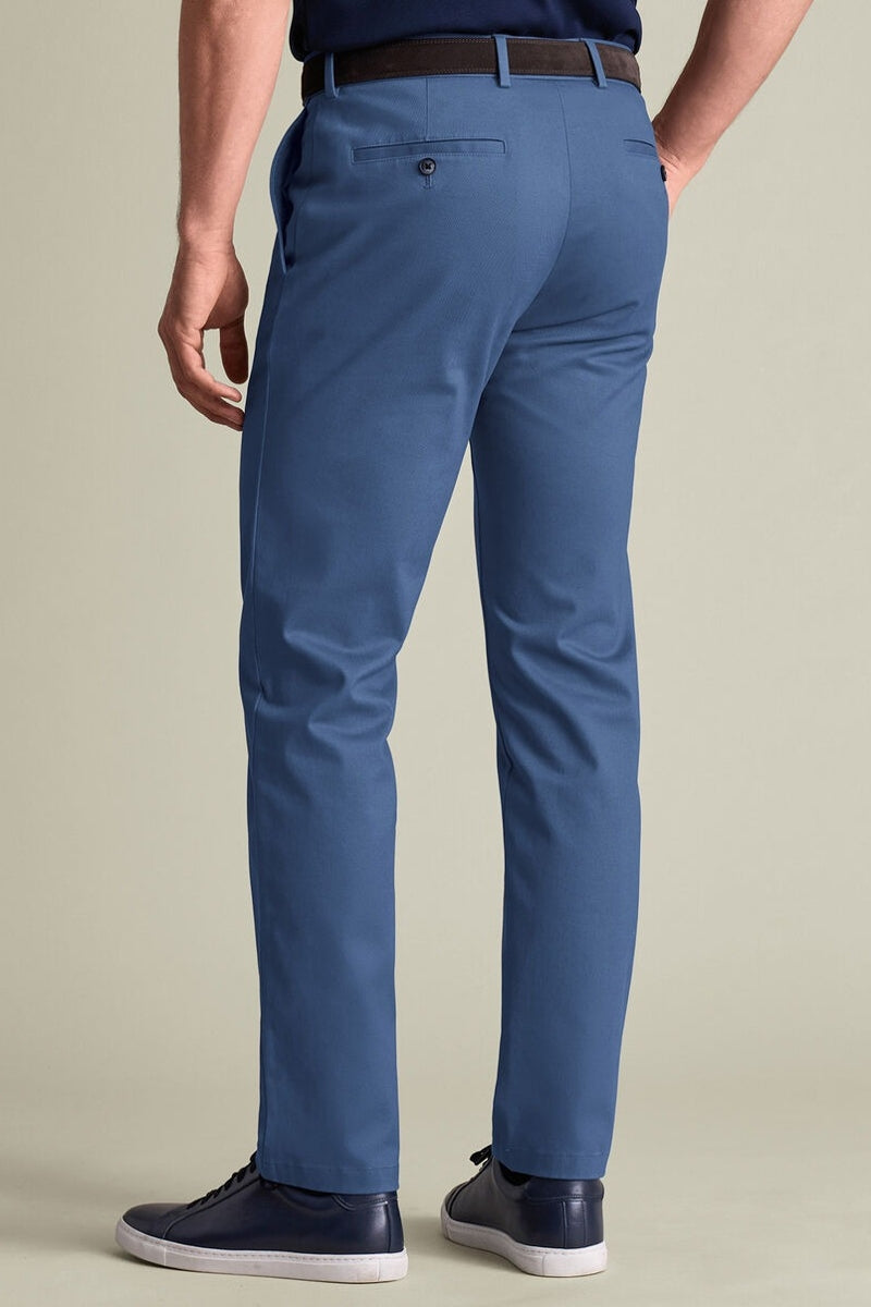 Wholesale,Charles Tyrwhitt, Charles Tyrwhitt Mid Blue Slim Fit Chino Pant, Blue, 34W-32L-Tag34