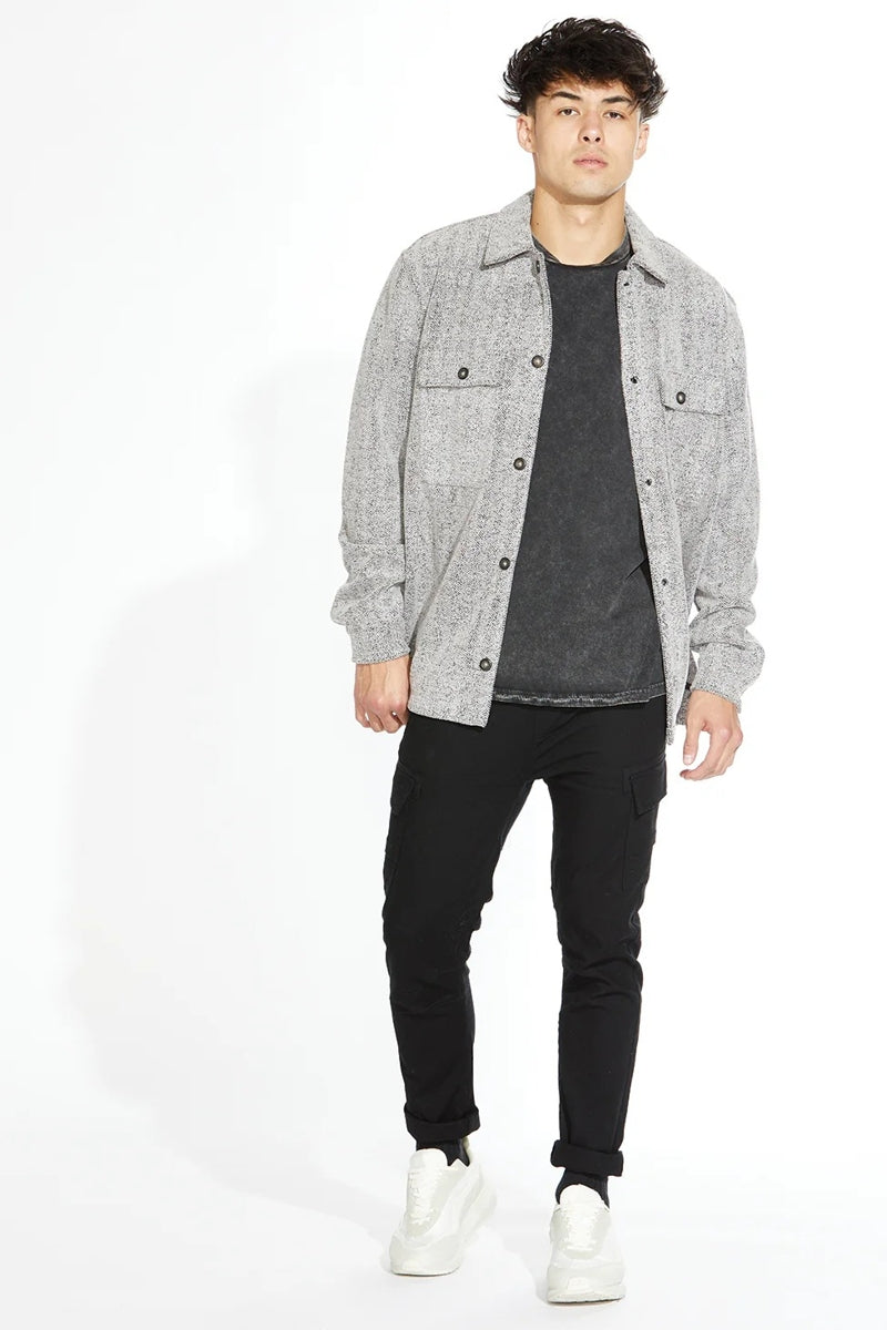 Wholesale,Civil Society, Civil Society Heather Charcoal Herringbone Knit Overshirt, Grey, Medium-44-TagMLarge-46-TagLExtra Large-48-TagXL