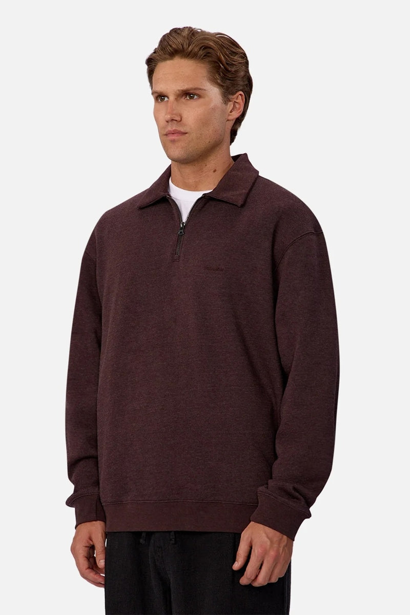 Wholesale,INDUSTRIE AUSTRALIA, INDUSTRIE AUSTRALIA Brown Knit Qtr Zip, Brown, Extra Large-51-TagXL