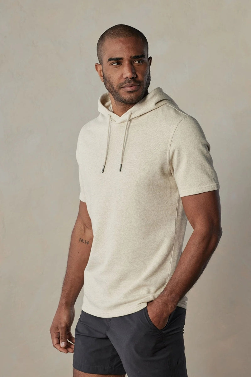 Wholesale,The Normal Brand, The Normal Brand Oatmeal Terry Athletic Hoodie, Tan, Small-40-TagSMedium-42-TagM