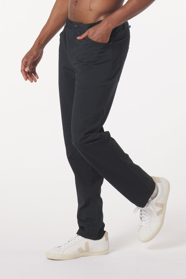 Glyder Black Warp Knit Chino Pant