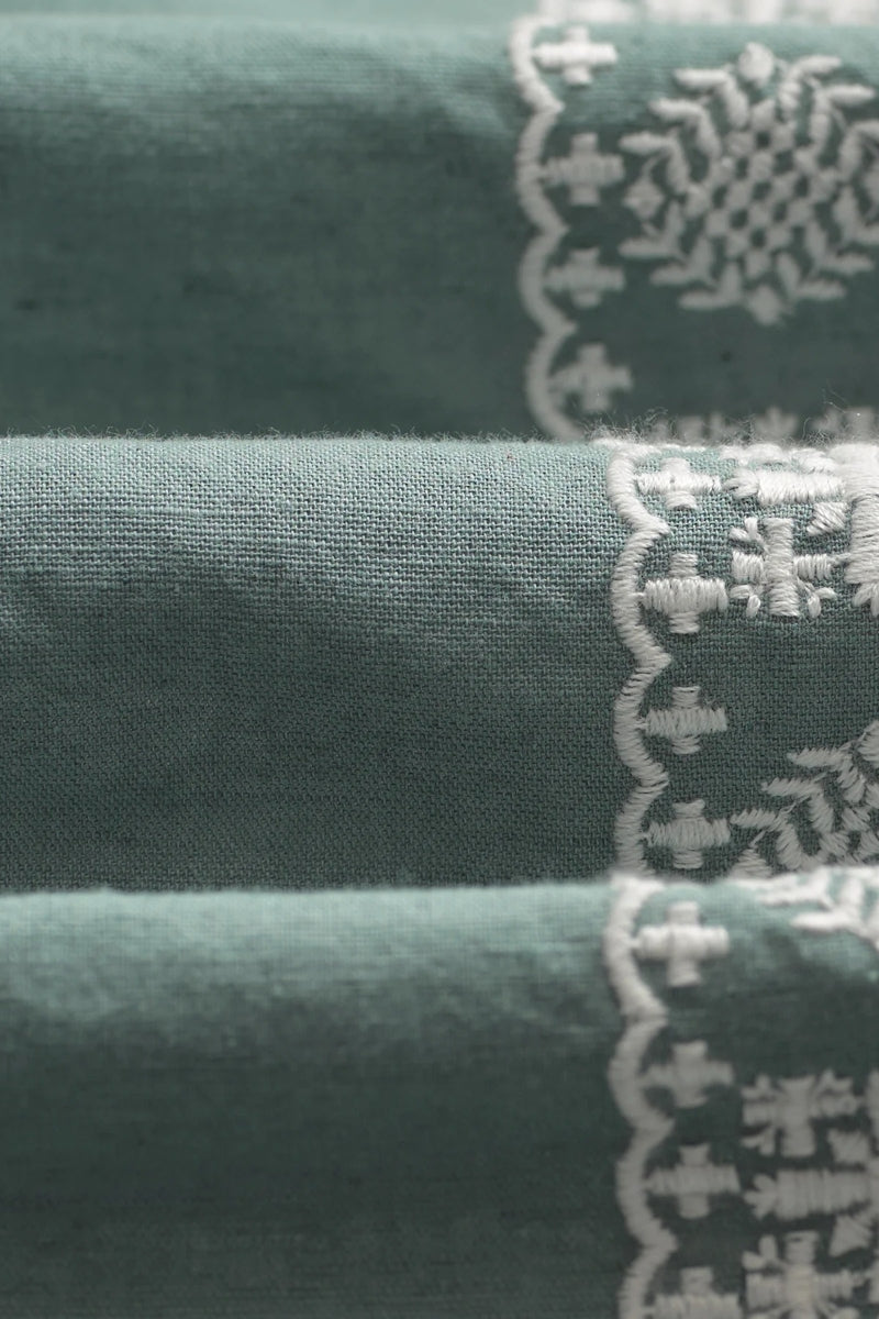 Wholesale,Wax London, Wax London Sea Green/Ecru Embroidered Shirt, Green, Extra Extra Large-51-TagXXL