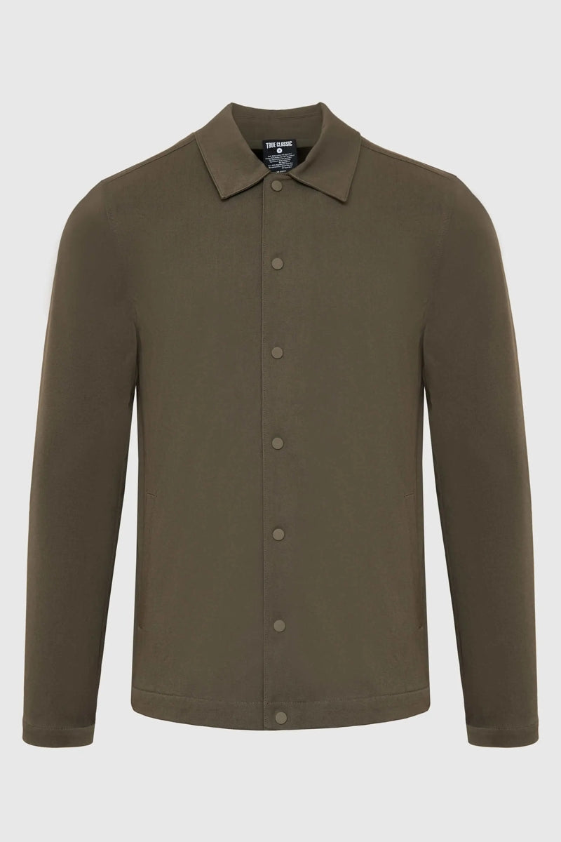 Faire,True Classic, True Classic Military Green Added Stretch Twill Jacket, Green, Small-40-TagS