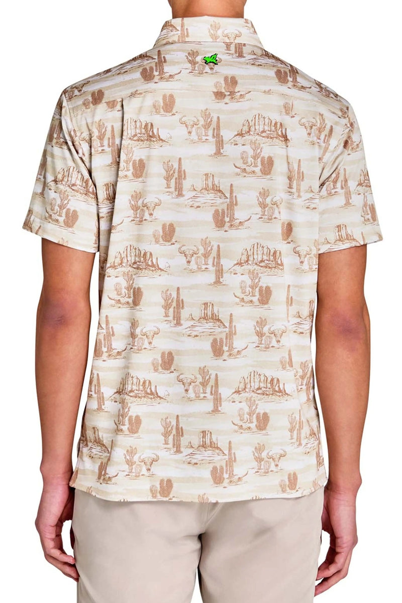 Faire,CON.STRUCT, CON.STRUCT Sandstone Desert Print Performance Recycled Shirt, Tan, Large-46-TagL