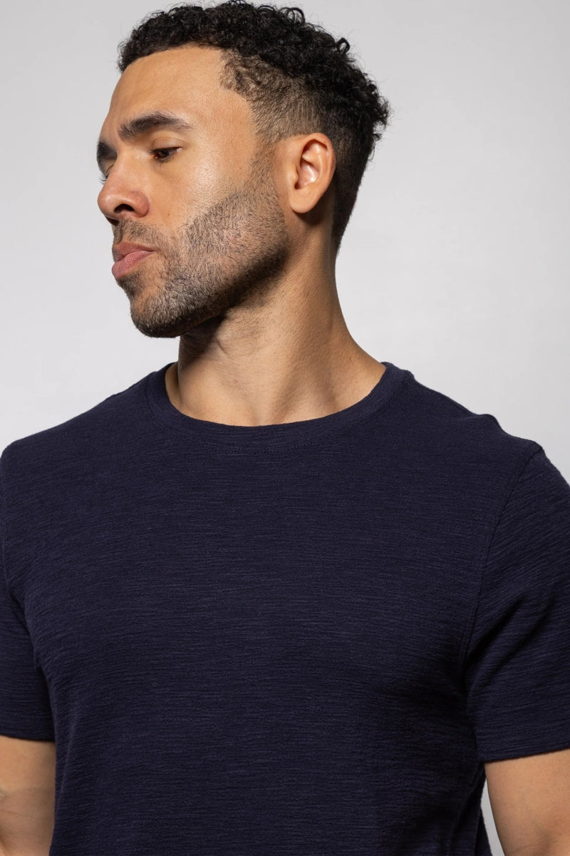 Wholesale,Mason Cruz, Mason Cruz Navy Textured Knit Tee, Blue, Medium-42-TagMLarge-44-TagLExtra Large-46-TagXLExtra Extra Large-49-TagXXL