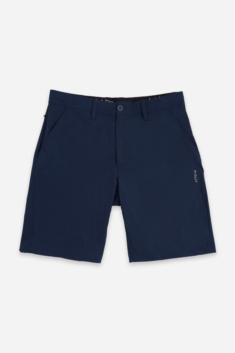 Eubi Navy Blue Golf 9" Shorts with Hidden Drawstrings