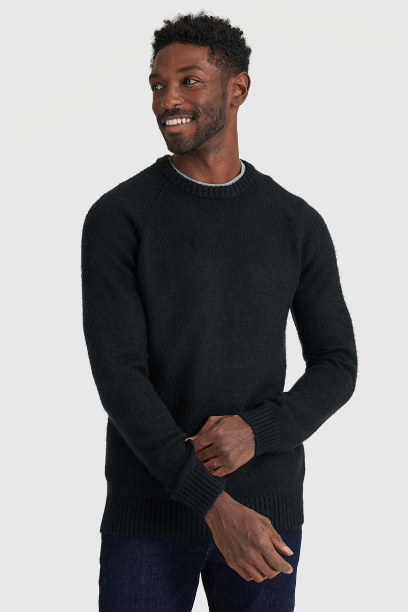 Faire,True Classic, True Classic Black Crew Neck Sweater, Black, Large-44-TagL
