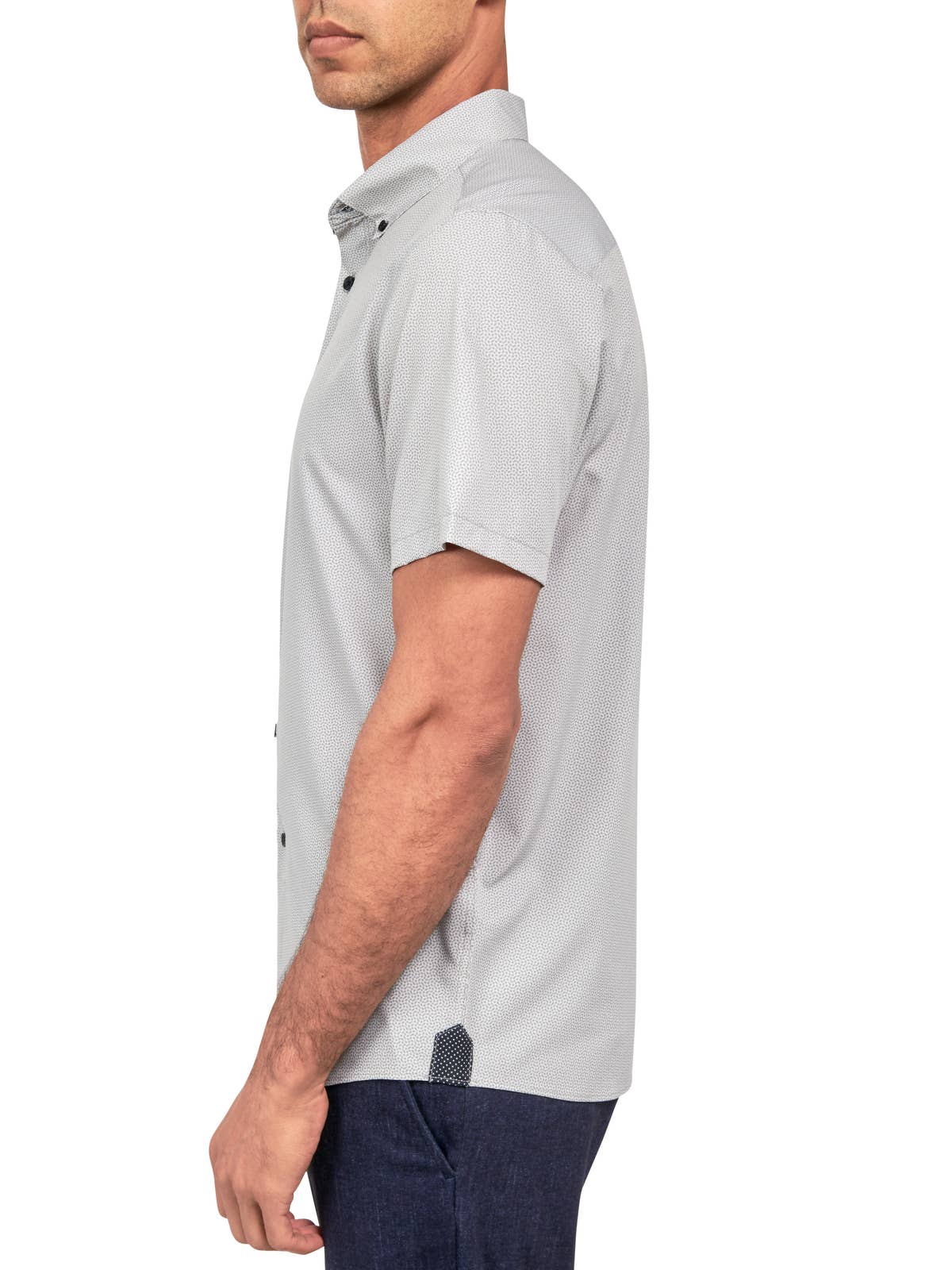 Faire,Brooklyn Brigade, Brooklyn Brigade Green Geo Four-way Stretch Short Sleeve Shirt, Green, Extra Large-49-TagXL