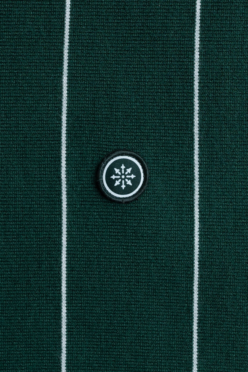 Wholesale,Champlain, Champlain Green Vertical Stripe Knit Button Down Polo Shirt, Green, Extra Large-46-TagXL