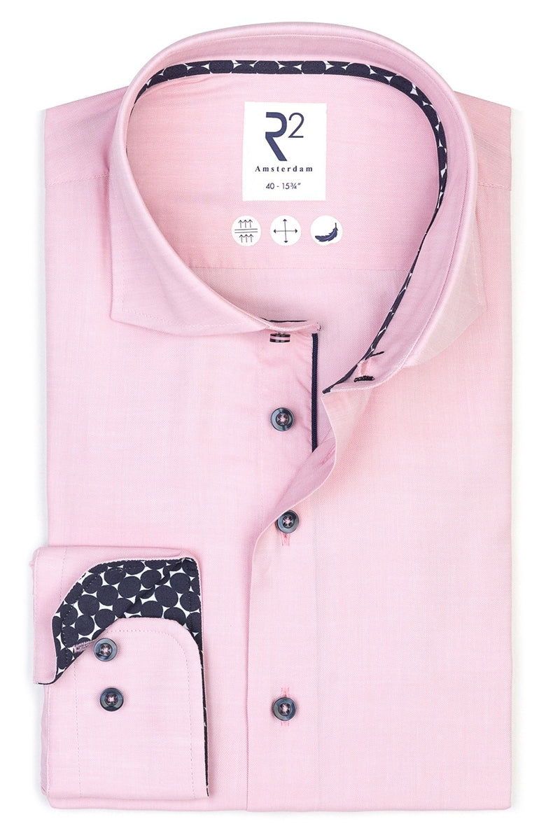 Direct From Brand,R2 Amsterdam, R2 Amsterdam Pink Viscose Blend Shirt, Pink, Large-46-Tag42