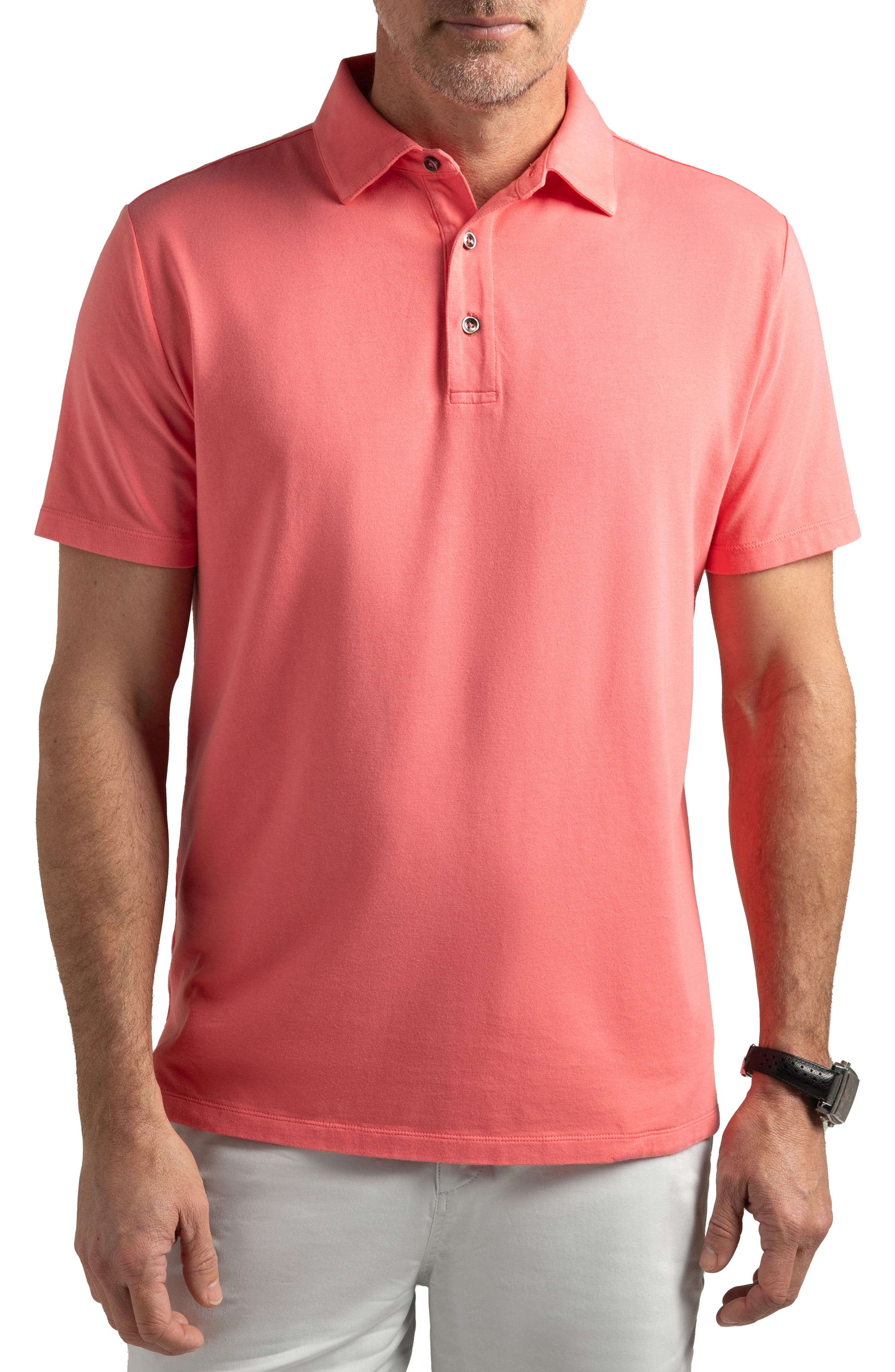 Brand Partner,HyperNatural, HyperNatural Coral Premium Bio-performance Classic Fit Pinehurst Polo, Pink, Extra Large-50-TagXL