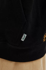 Kuwalla Black Embroidered Snap Hoodie