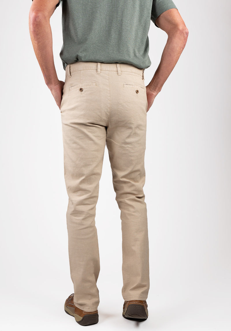 Brand Partner,Tailor Vintage, Tailor Vintage Stone Puretec Cool Stretch Linen/Cotton Chino Pant, Tan, 30W-32L-Tag3032W-32L-Tag3234W-32L-Tag3438W-32L-Tag3836W-32L-Tag36