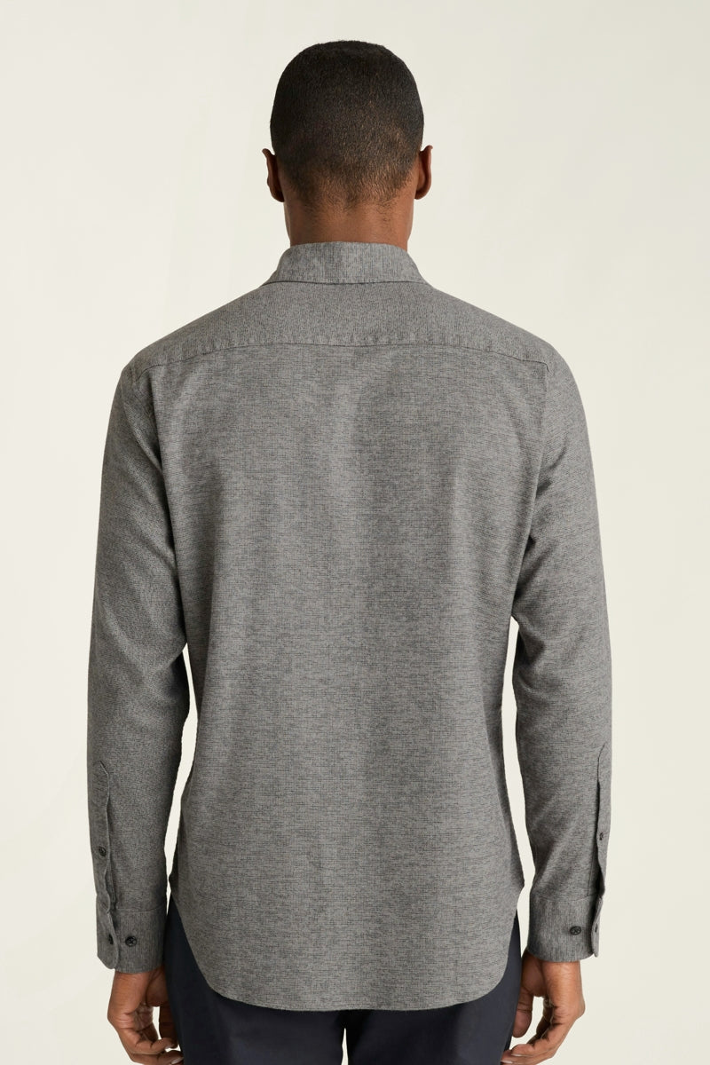 Wholesale,Bonobos, Bonobos Dark Grey Dobby Houndstooth Flannel Slim Fit Shirt, Grey, Medium-43-TagM