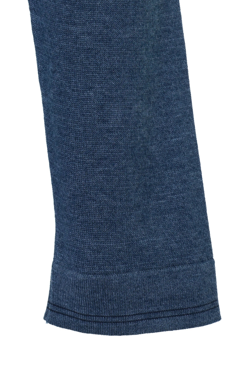 Wholesale,Luchiano Visconti, Luchiano Visconti Indigo Dual-Tone Sartorial Melange Knit Polo, Blue, Small-41-TagSMedium-43-TagMLarge-45-TagLExtra Large-47-TagXL