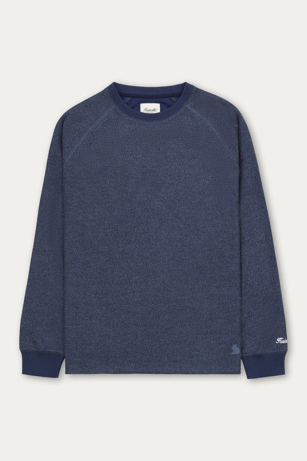 Kuwalla Navy Textured Marled Thermal Sweater