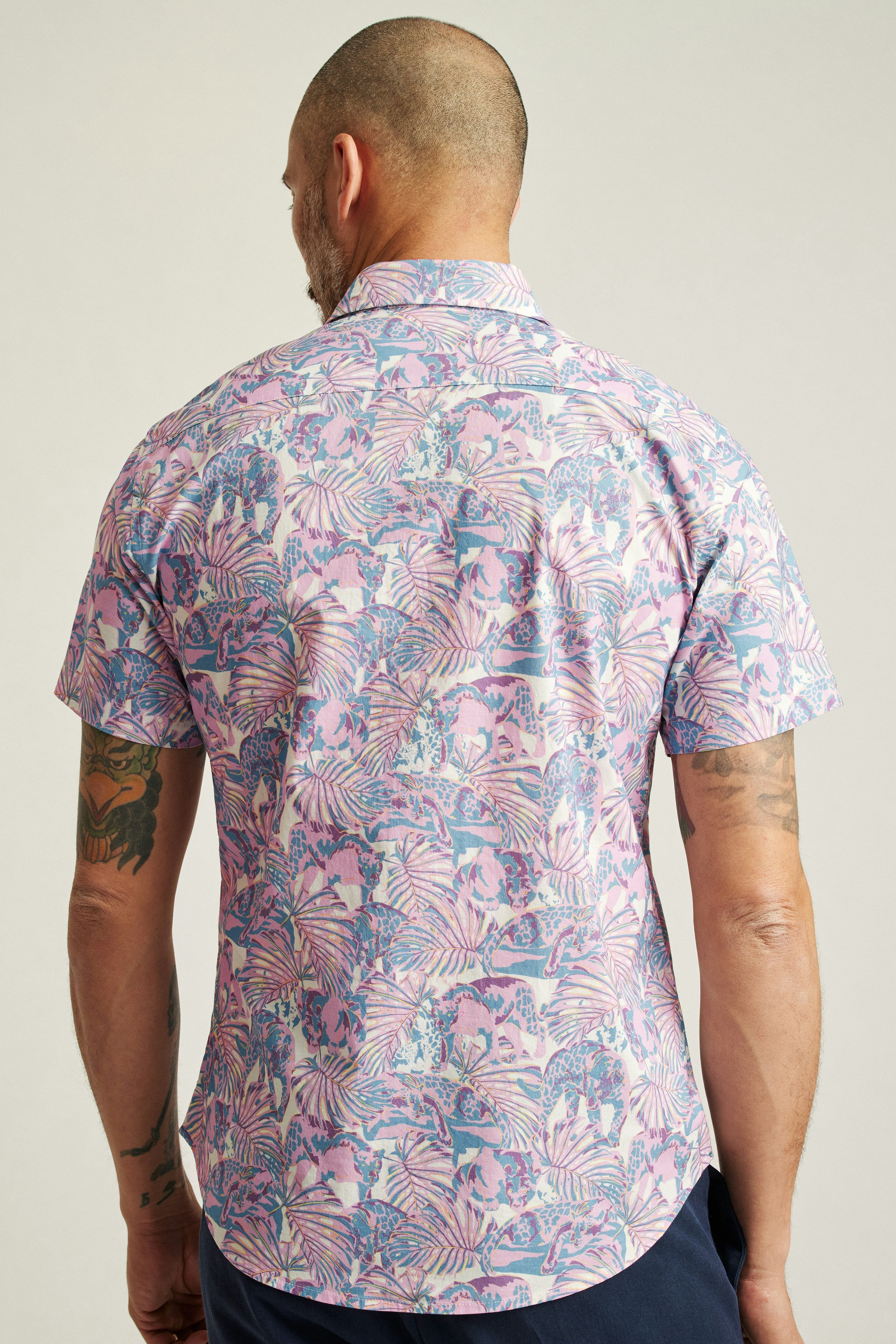 Wholesale,Bonobos, Bonobos Pink/White Riviera Slim Short Sleeve Shirt, Pink, Large-44-TagL