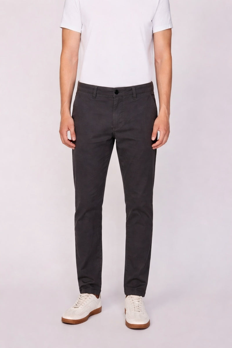 Wholesale,Projek Raw, Projek Raw Dark Charcoal Carbon Classic Fit Stretch Chino, Grey, 40W-31L-Tag40