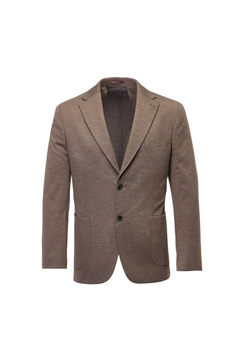 Wholesale,Luchiano Visconti, Luchiano Visconti Coffee Melange Knit Blazer, Brown, Small-38-Tag38Medium-40-Tag40Large-42-Tag42Large-44-Tag44