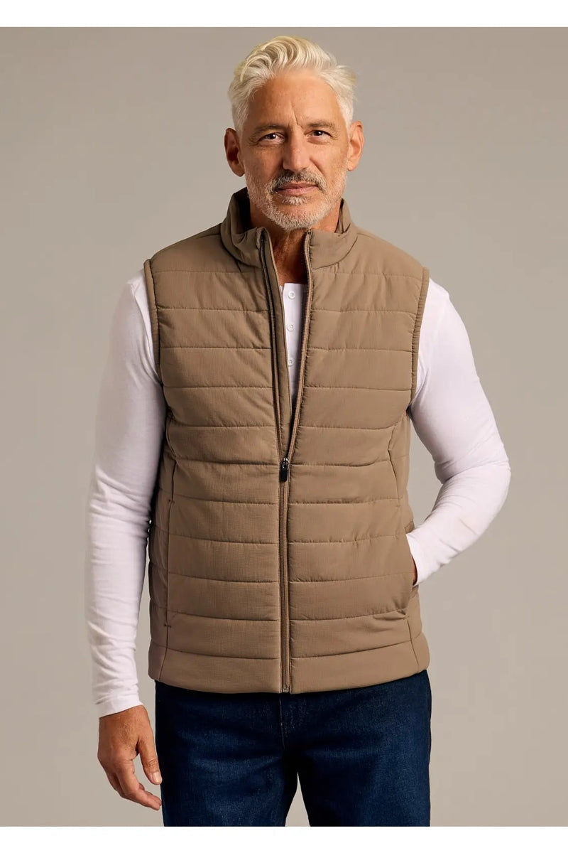 Faire,True Classic, True Classic Tan Puffer Vest, Tan, Medium-42-TagM