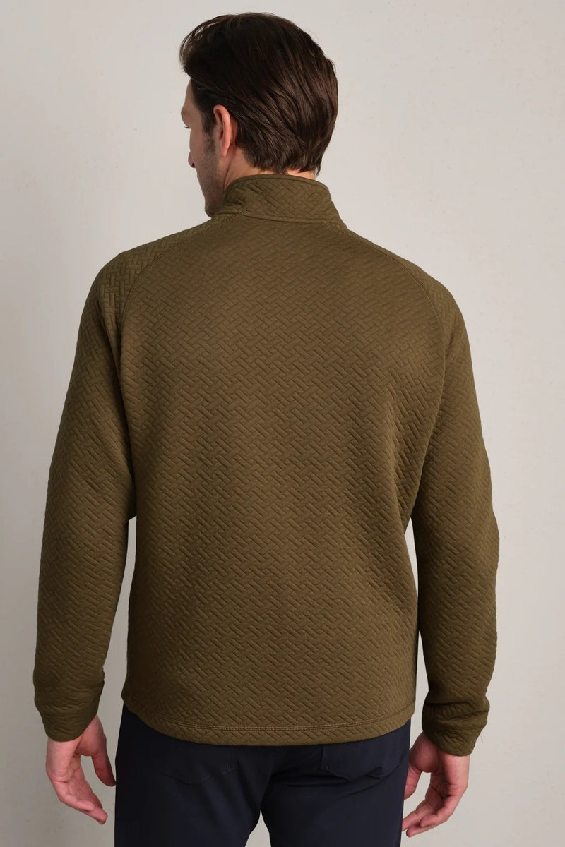 Wholesale,Rhone, Rhone Olive Quilted Cotton Pullover with Ventilation, Green, Large-47-TagL