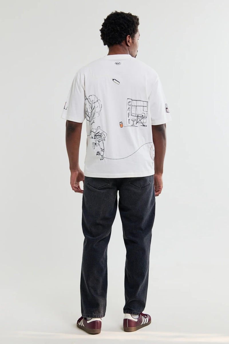 Wholesale,Wax London, Wax London Off White Organic Cotton London Graphic T-Shirt, White, Extra Large-50-TagXL