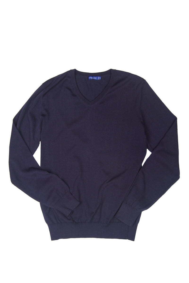 Wholesale,Proper Sport, Proper Sport Navy V-Neck Sweater, Blue, Medium-40-TagM