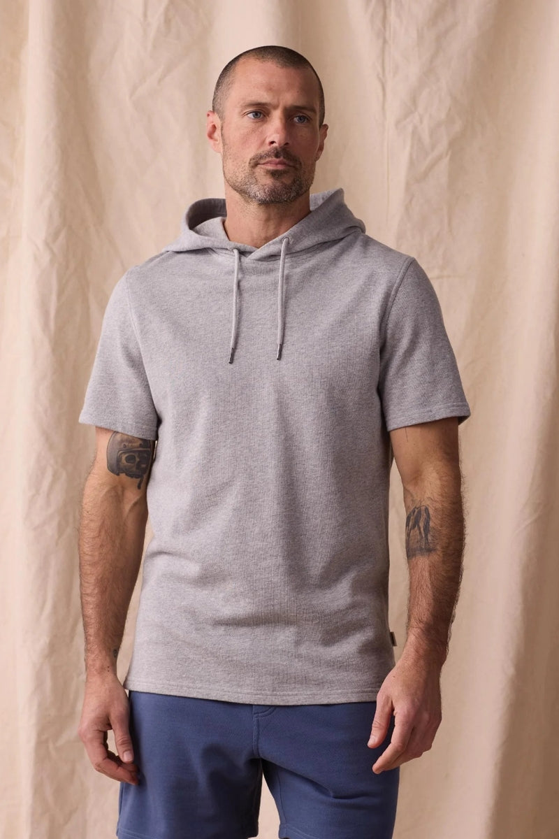 Wholesale,The Normal Brand, The Normal Brand Heather Grey Terry Athletic Hoodie, Grey, Large-44-TagL