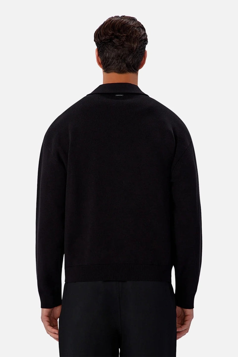 Wholesale,INDUSTRIE AUSTRALIA, INDUSTRIE AUSTRALIA Black Knit Qtr Zip, Black, Small-46-TagSMedium-48-TagMLarge-50-TagLExtra Large-52-TagXLExtra Extra Large-54-TagXXL