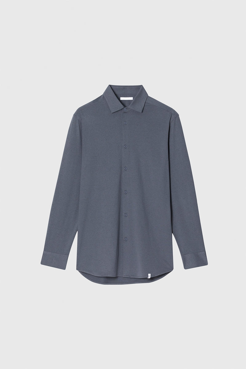 Direct From Brand,FYNE, FYNE Grey Antibacterial Stretch Long Sleeve Shirt, Grey, Medium-43-TagL