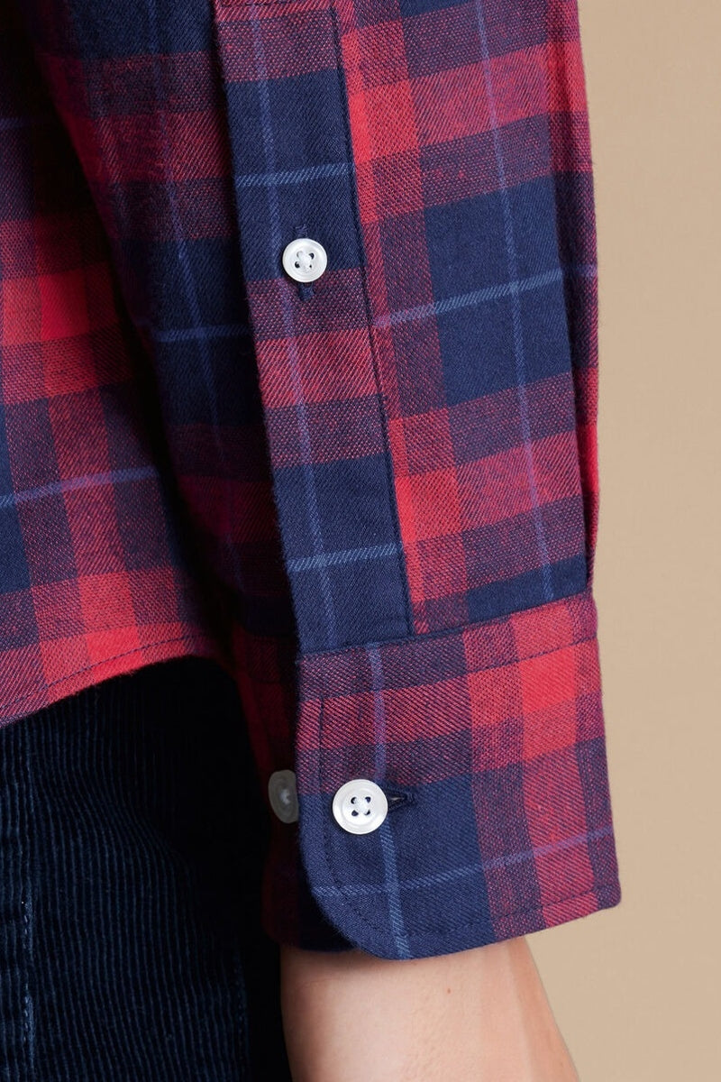 Wholesale,Charles Tyrwhitt, Charles Tyrwhitt Red/Blue Check Brushed Flannel Shirt, Red, Extra Large-48-TagXL