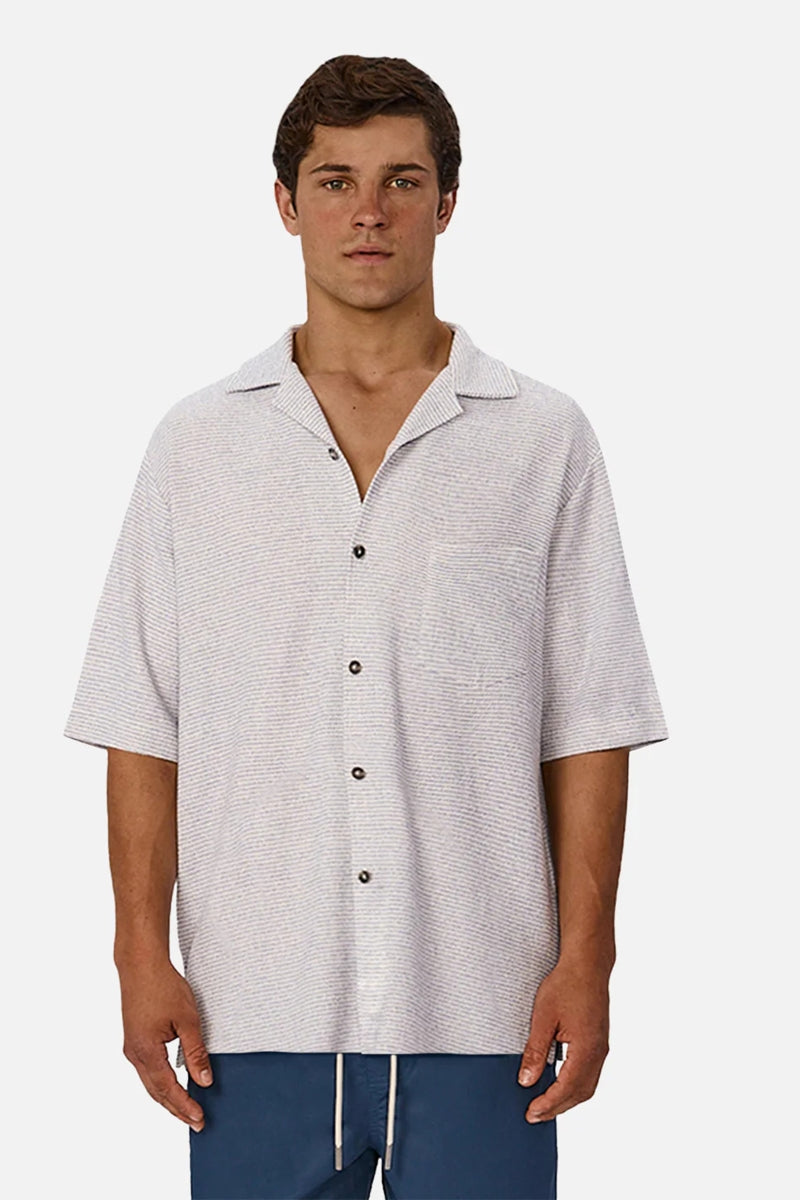 Wholesale,INDUSTRIE AUSTRALIA, INDUSTRIE AUSTRALIA Blue/White Knit Textured Shirt, Blue, Small-43-TagS