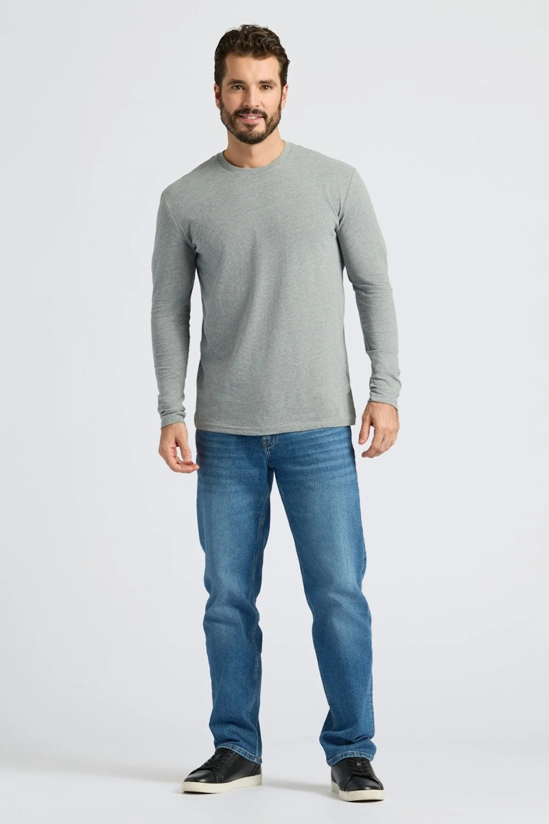 Faire,True Classic, True Classic Heather Grey Long Sleeve T-Shirt, Grey, Extra Extra Large-50-TagXXL