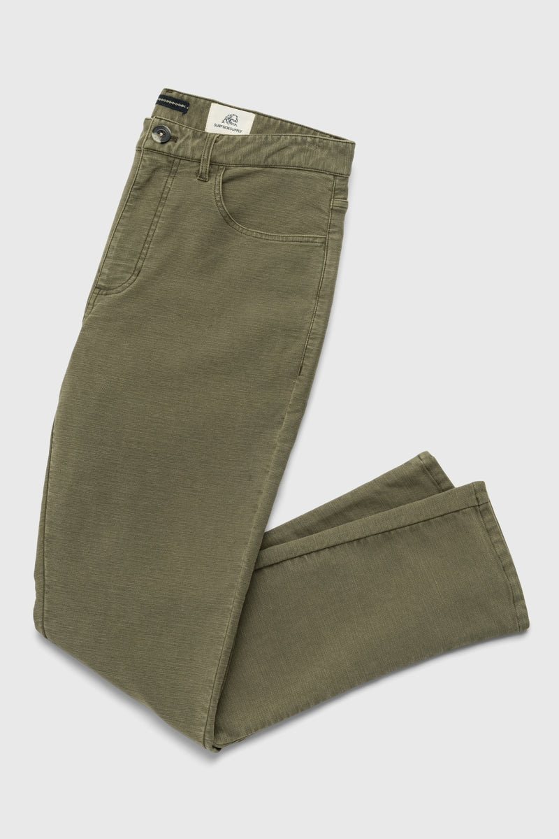 Wholesale,Surfside Supply, Surfside Supply Olive Soft French Terry Twill Stretch Pant, Green, 32W-32L-Tag32