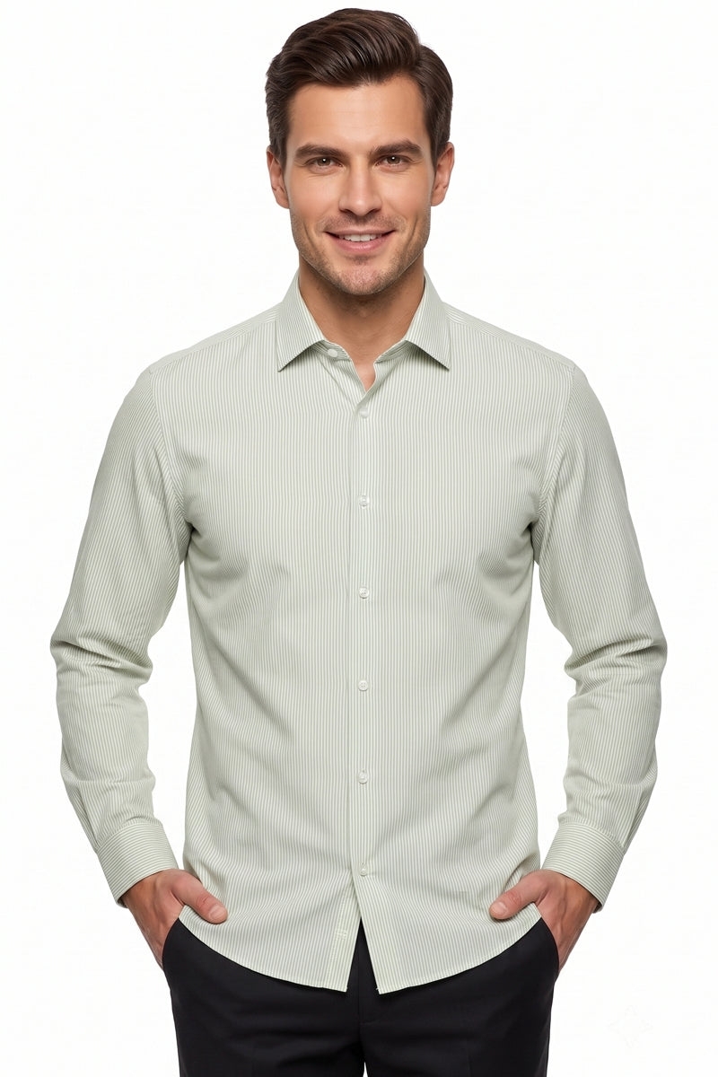 Wholesale,Mizumi, Mizumi Mint Striped Textured Button Up Shirt, Green, Small-41-TagSMedium-44-TagMLarge-46-TagLExtra Large-48-TagXLExtra Extra Large-50-TagXXL