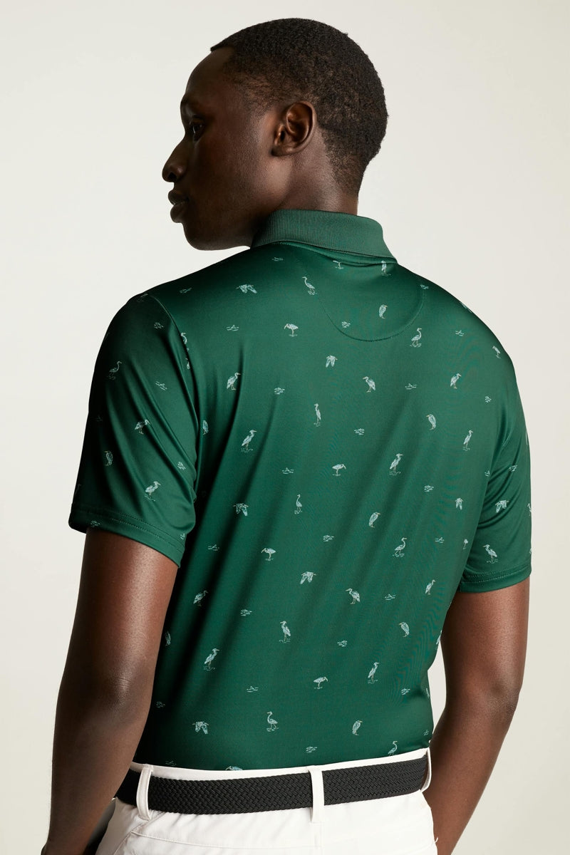 Wholesale,Bonobos, Bonobos Green Bird Print Performance UPF 50 Polo, Green, Medium-46-TagM