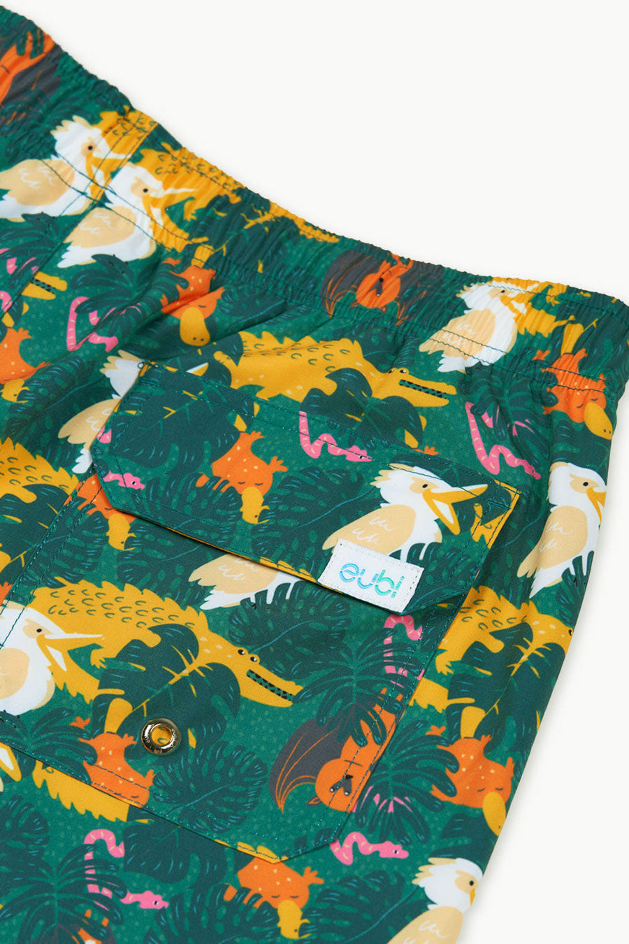Direct From Brand,Eubi, Eubi Green/Yellow Duck Print Stretchy Swim 5