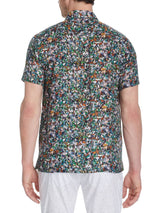 Brooklyn Brigade Multi Sea Glass Print Short Sleeve Linen Shirt