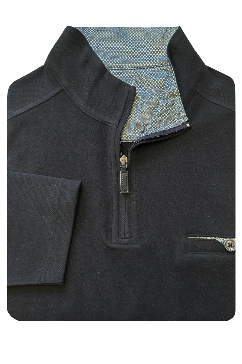 Wholesale,Nicoby Age of Wisdom, Nicoby Age of Wisdom Black Birdseye Soft Brushed Qtr Zip Pullover, Black, Large-47-TagL