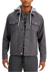 Sun + Stone Grey Hooded Tucker Jacket