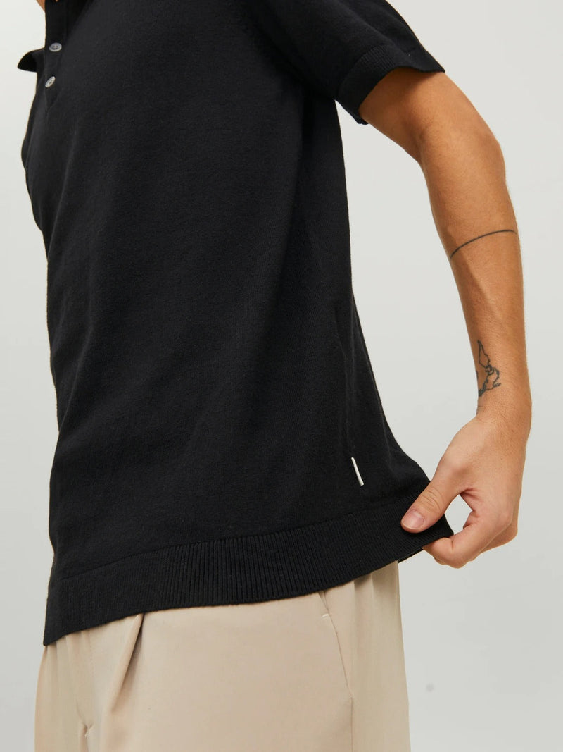 Jack & Jones Black Short Sleeve Polo