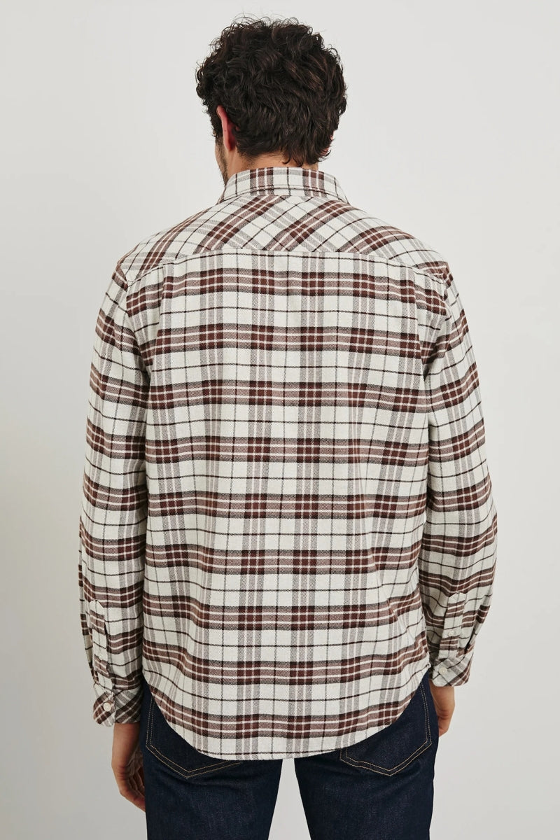 Wholesale,Rails, Rails Sandalwood Brushed Flannel Overshirt, Brown, Medium-44-TagMLarge-46-TagL