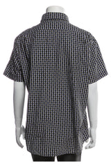 Armani Exchange Black/White Plaid Print Short Sleeve Shirt