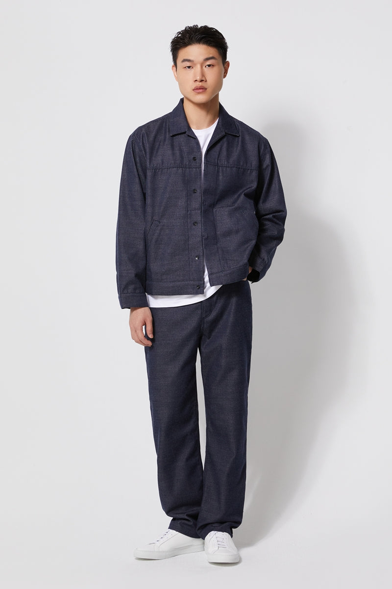 Direct From Brand,FYNE, FYNE Navy Temperature Control Denim Jacket, Blue, Large-48-TagL